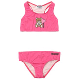 Moschino Girls Pink Teddy Logo Bikini