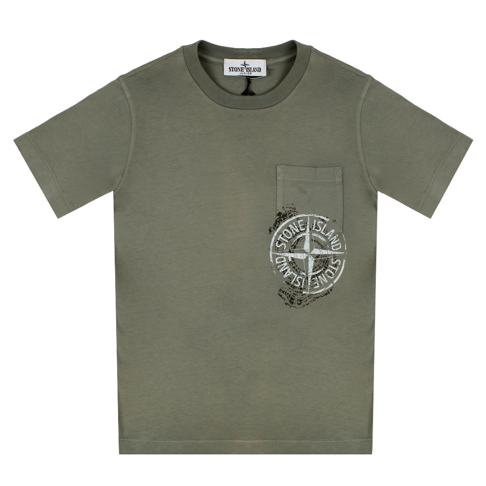 Stone Island Khaki Logo T-Shirt