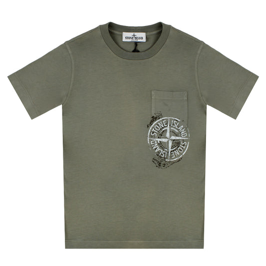 Stone Island Khaki Logo T-Shirt