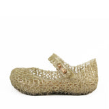 Mini Melissa Campana Papel Gold Glitter Sandal