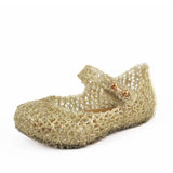 Mini Melissa Campana Papel Gold Glitter Sandal