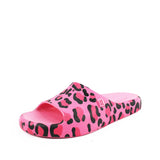 Mini Melissa Pink/Black Leopard Print Slider