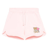 Moschino Sugar Rose Pink Teddy Heart Logo Shorts