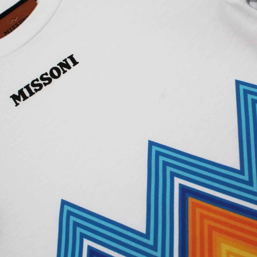 Missoni White T-Shirt with Zig Zags