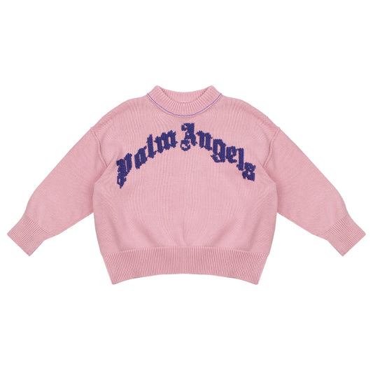 Palm Angels Knitted Pink Sweatshirt