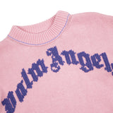 Palm Angels Knitted Pink Sweatshirt