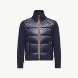 MONCLER PADDED WOOL ZIP UP CARDIGAN