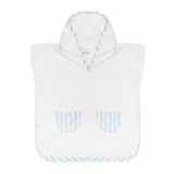 boy poncho blue stripes 6to10y