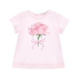 Monnalisa Pink Rose T-Shirt