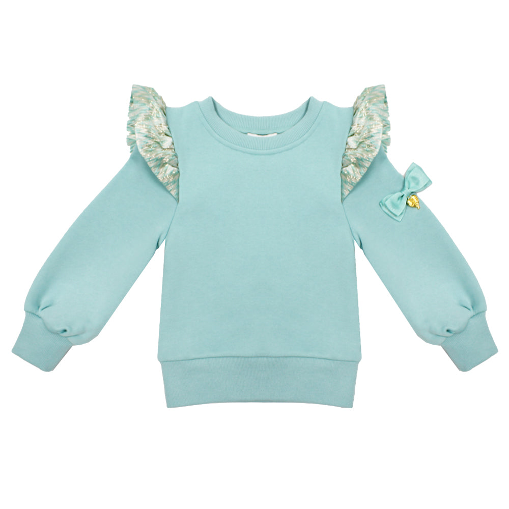 Angels Face Blue Frill Sweatshirt