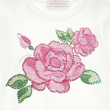 MONNALISA DIAMOND ROSE LONG SLEEVED T SHIRT