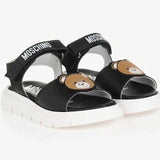 Moschino Black Teddy Logo sandal
