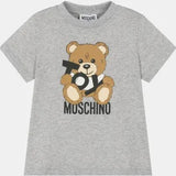 Moschino Grey Teddy Logo T-Shirt