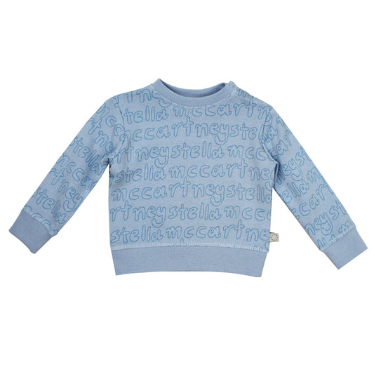 Stella McCartney Blue Logo Print Sweatshirt