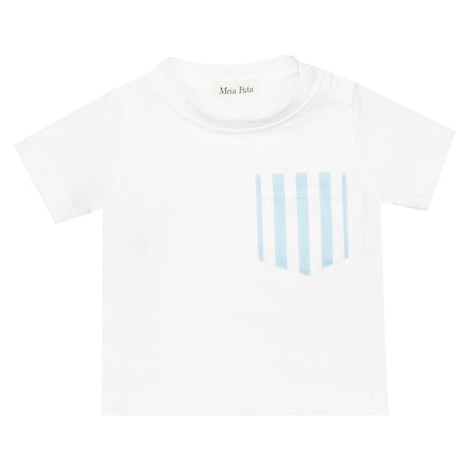 Meia Pata T Shirt Blue Stripes