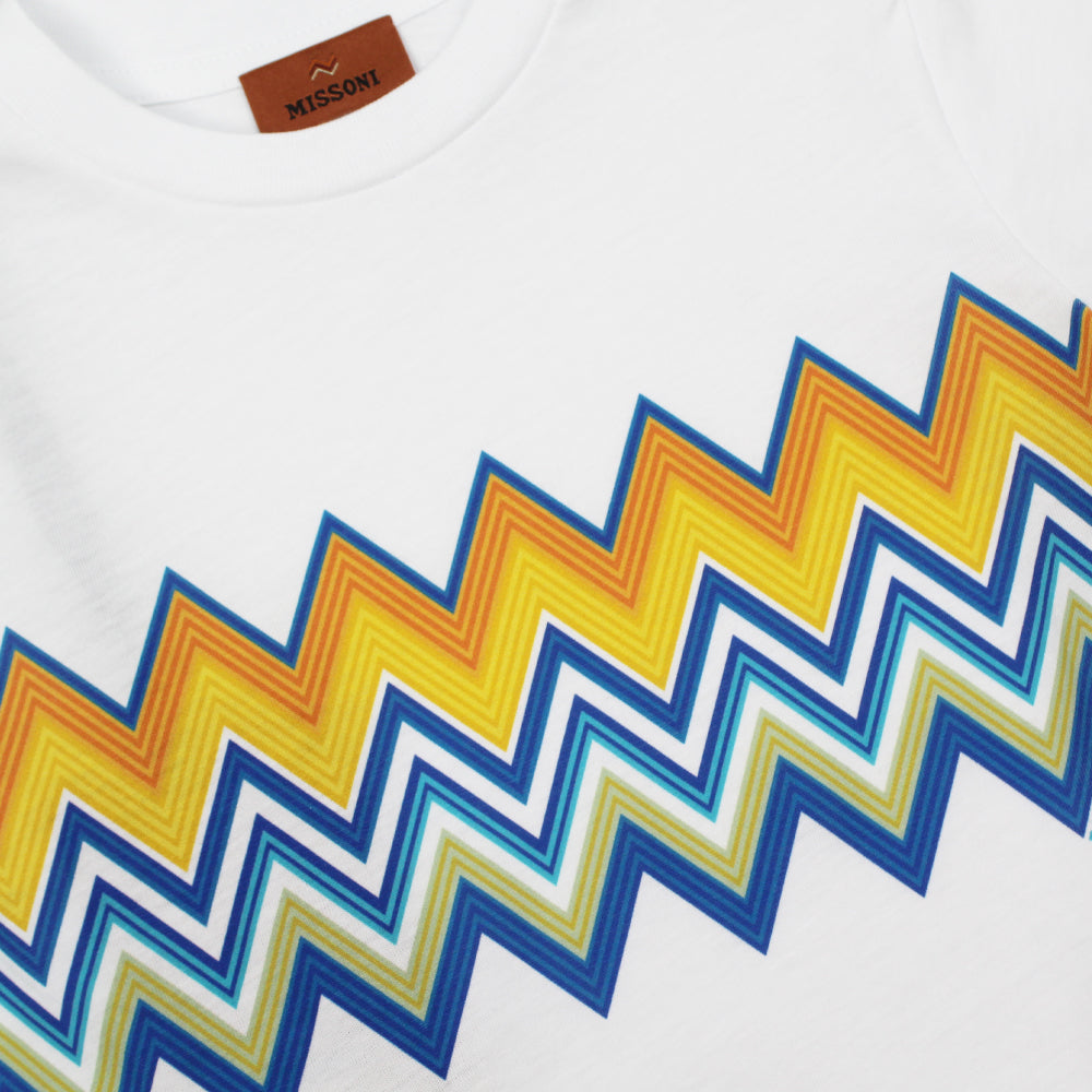 Missoni Baby White Multicolour zig zag T-Shirt